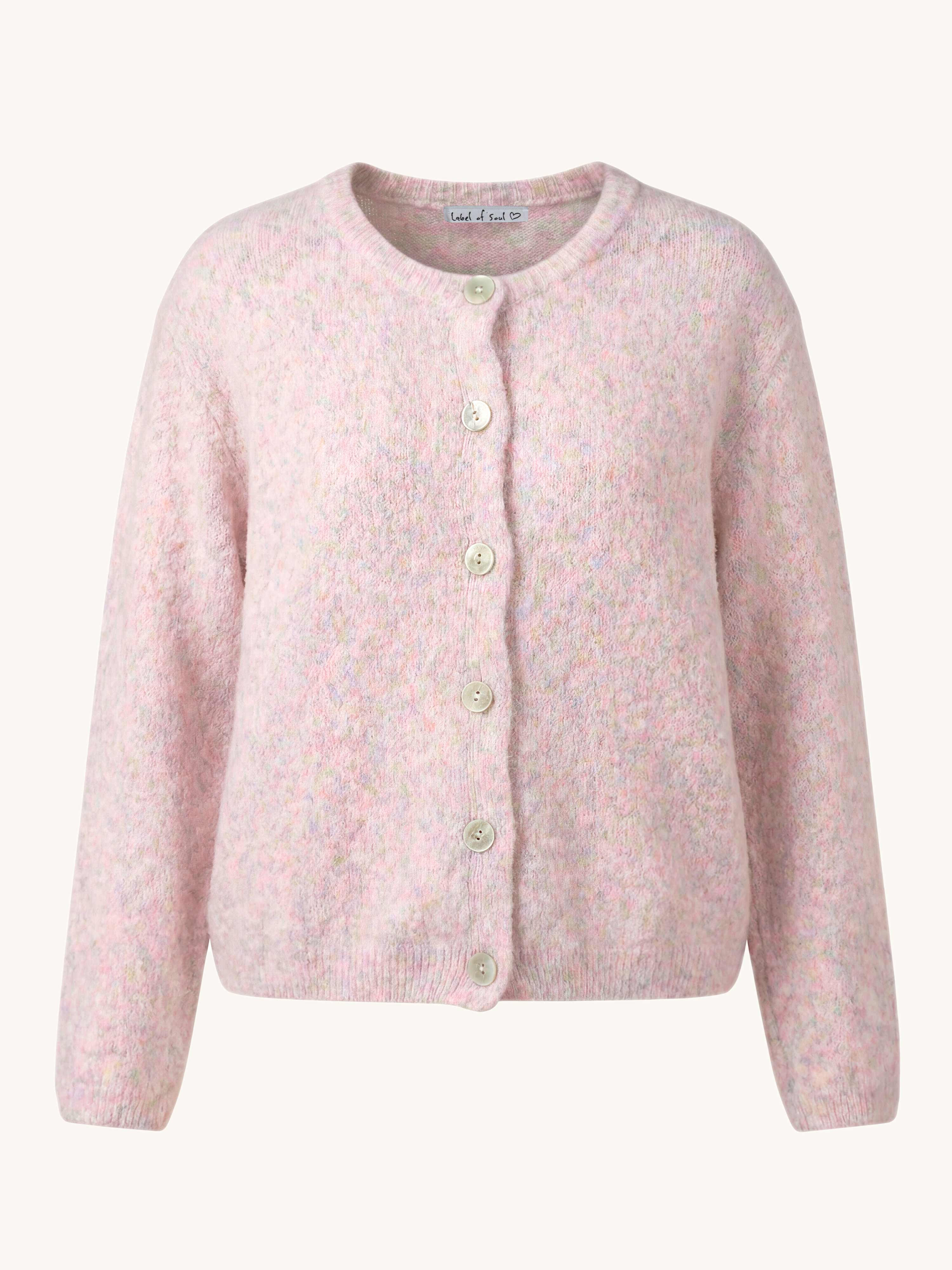 PRE-ORDER: Soft Strickjacke mit Alpakawollanteil - Bunt