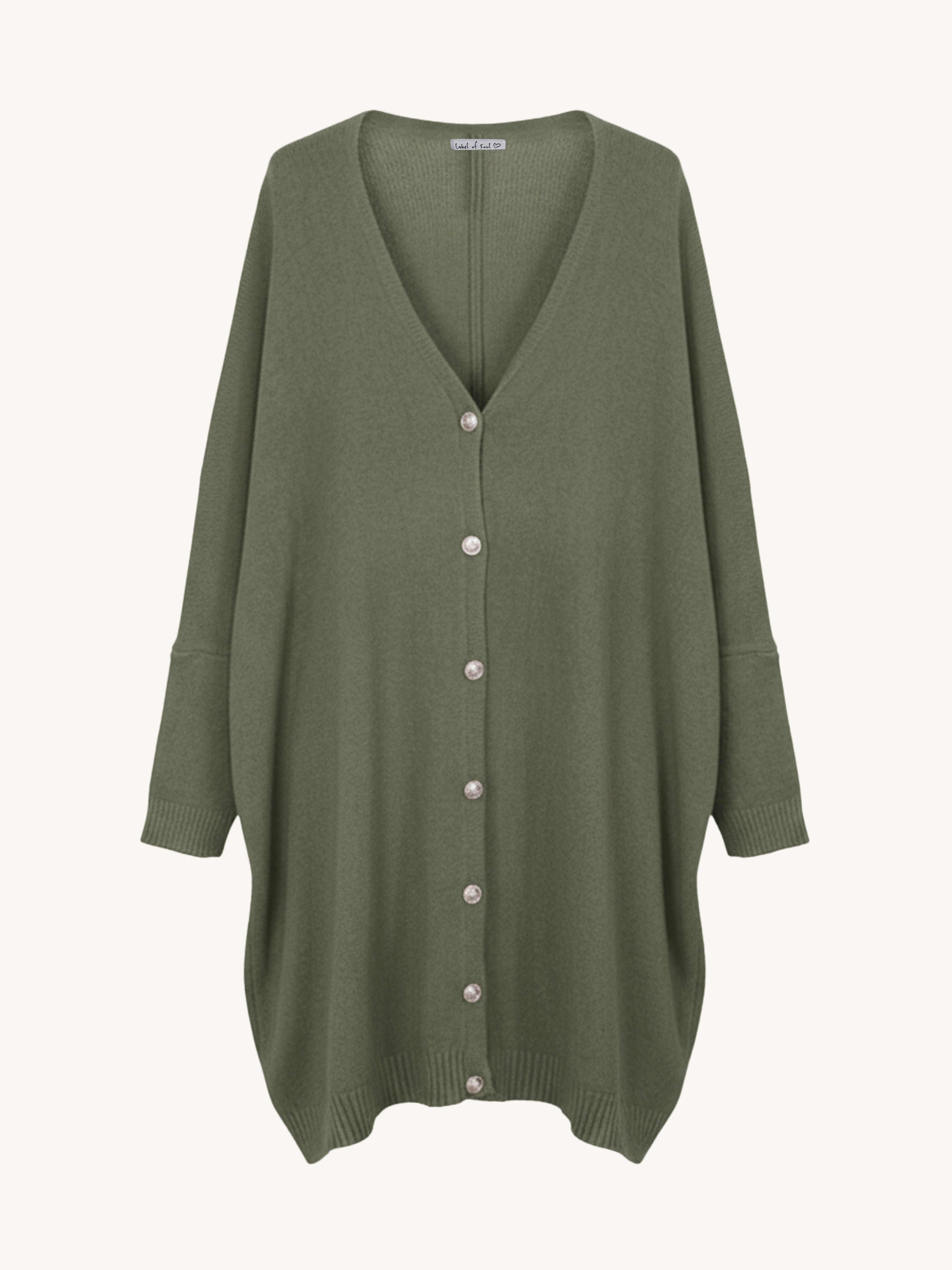 Oversize Viskose Cardigan TALL - Salbei Oversize Viskose Cardigan TALL - Salbei