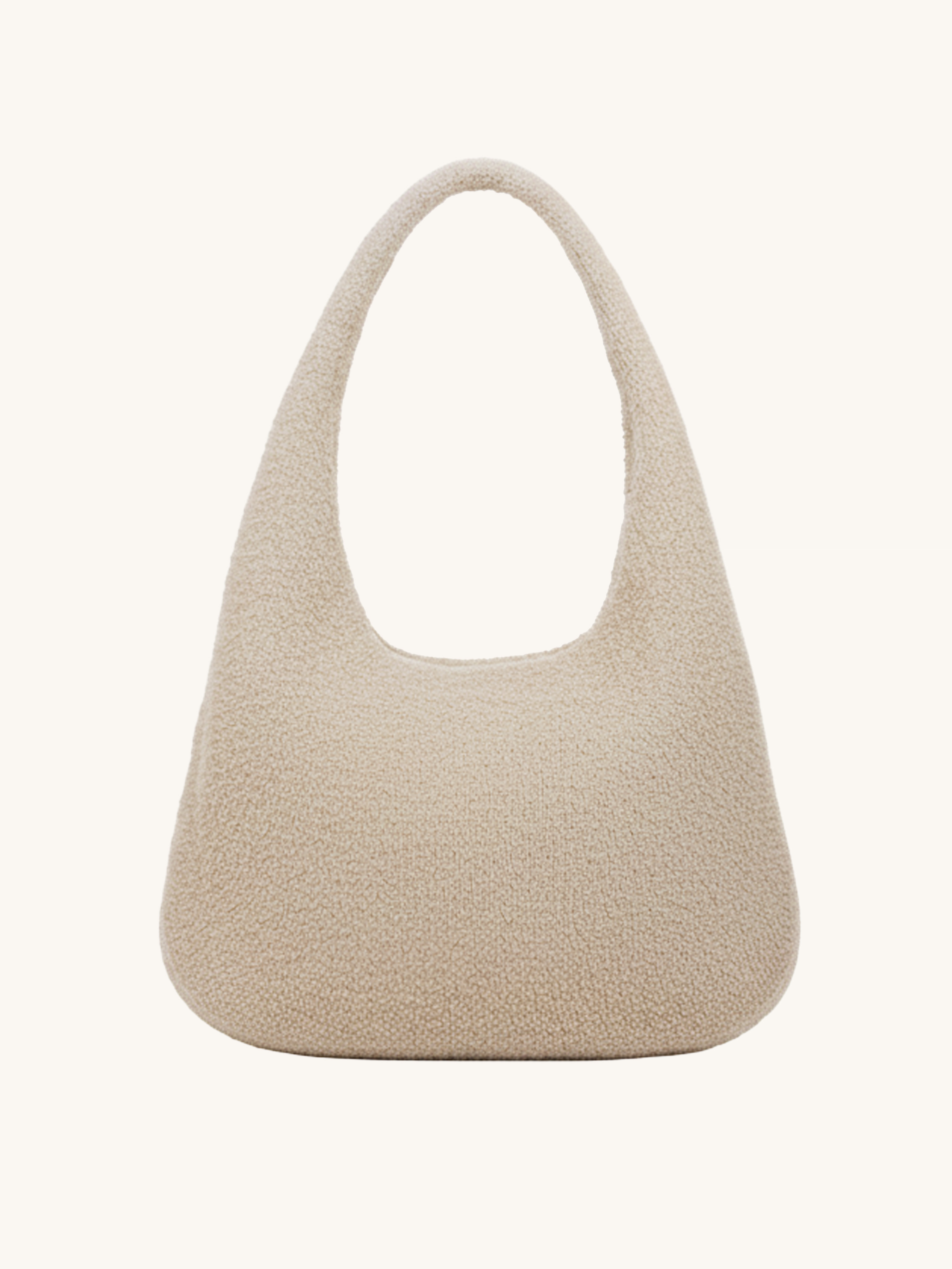 Bouclé Tasche - Creme