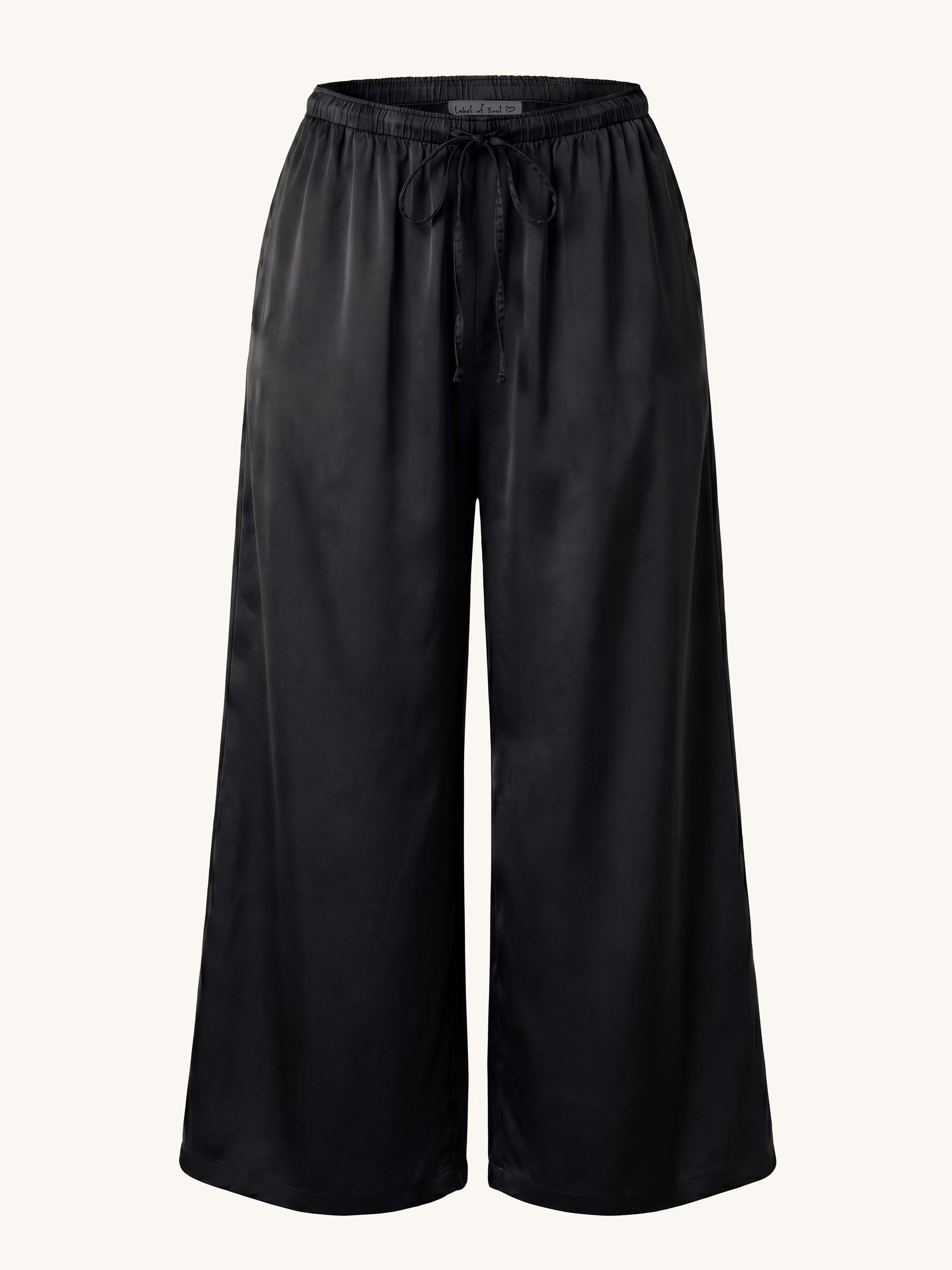 Viskose Palazzo Hose - ELEGANCE - Schwarz