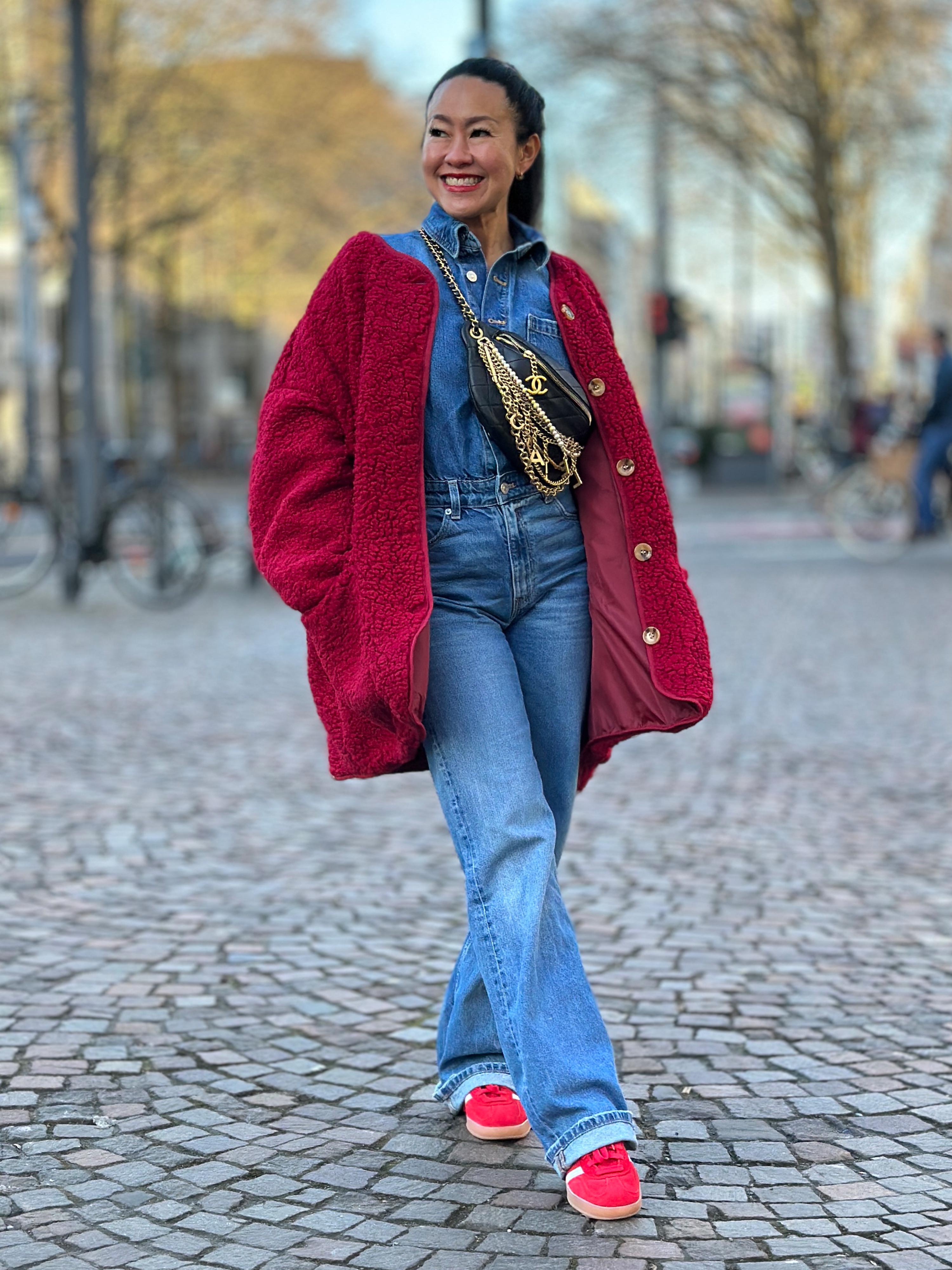Teddylook Oversize Jacke - ICON - Rouge