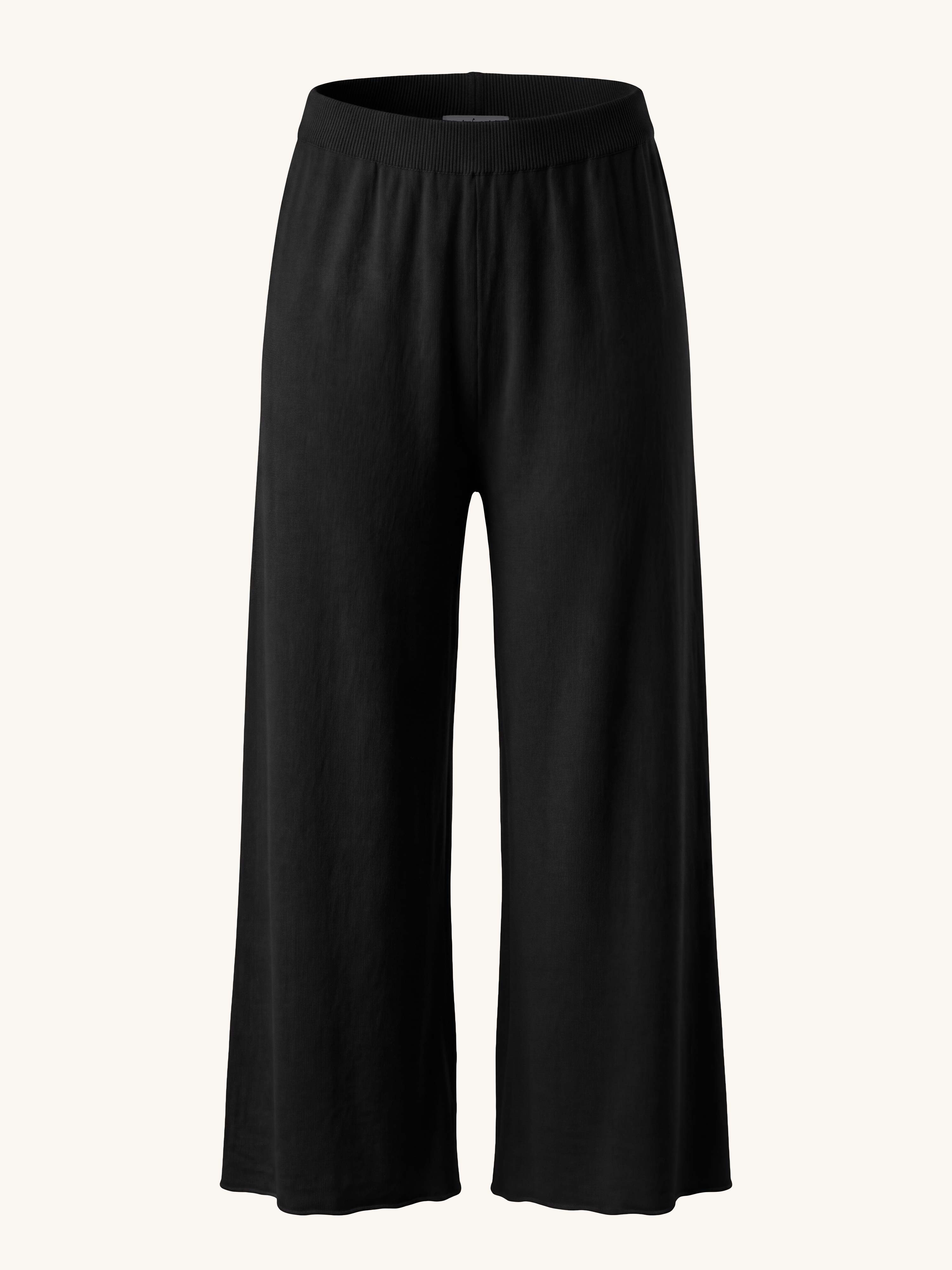 Viskose Strickhose - Schwarz