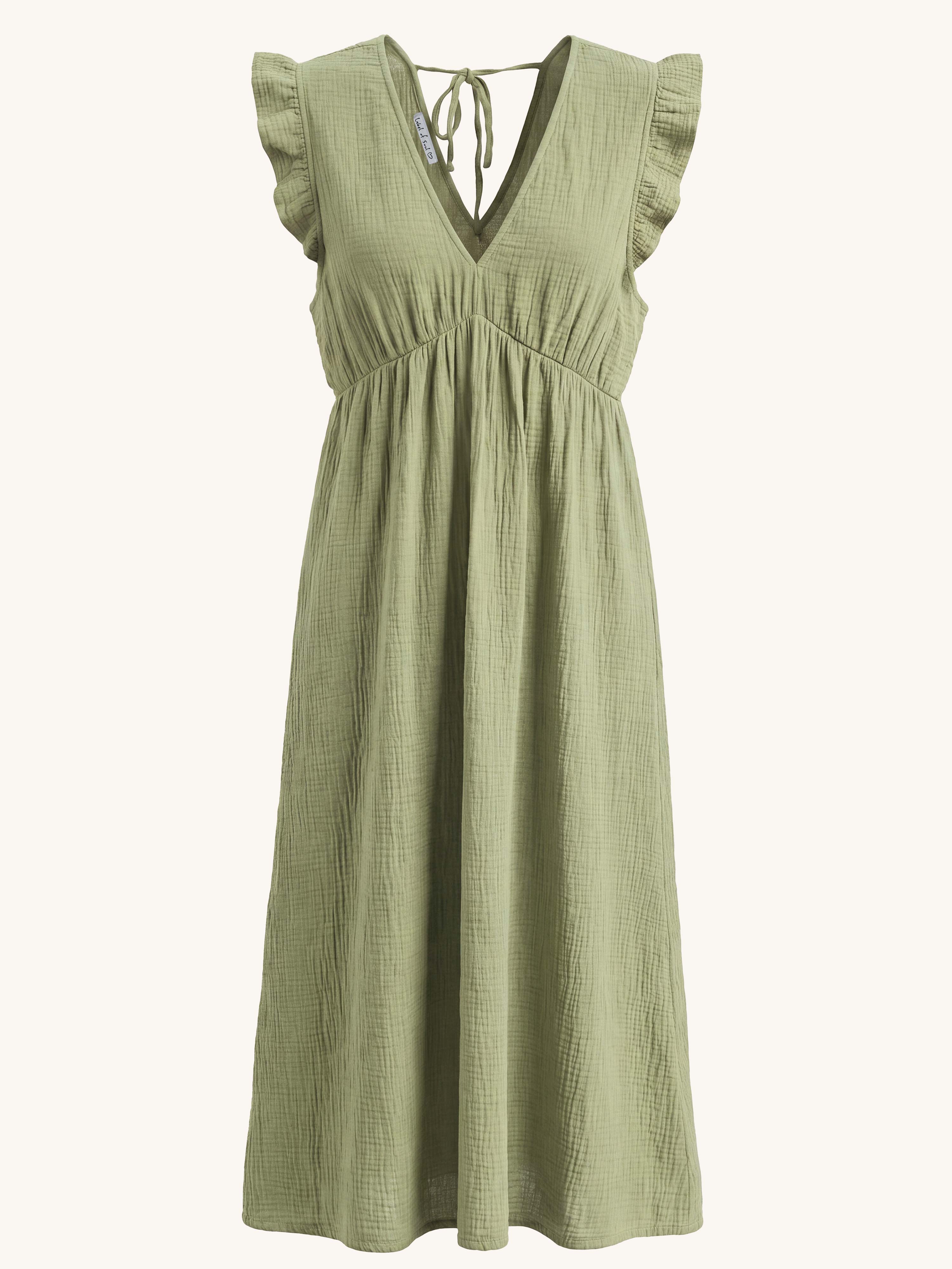 Musselin Kleid Soho - CURVY - Matcha