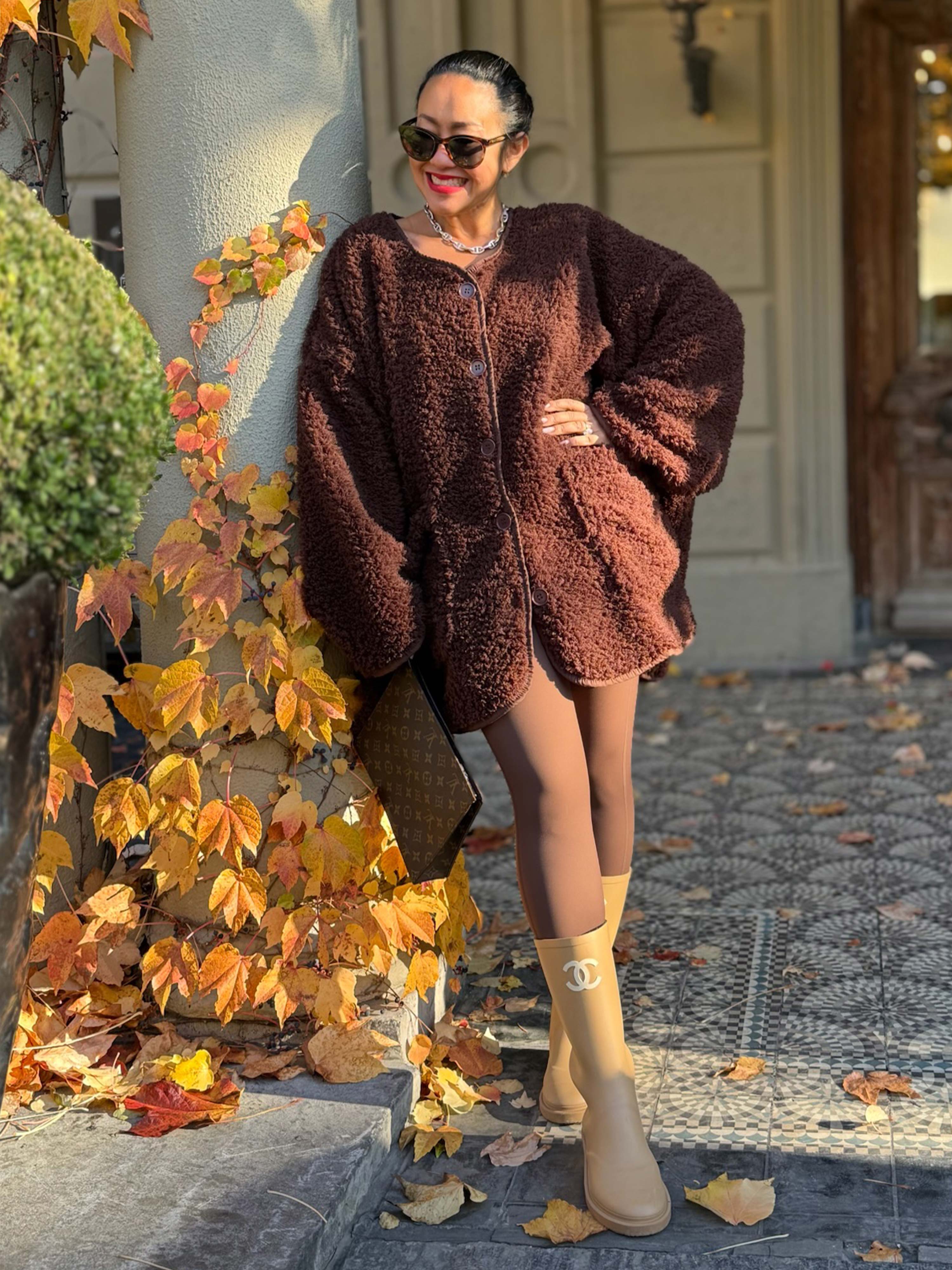 Teddylook Oversize Jacke - ICON - Schoko