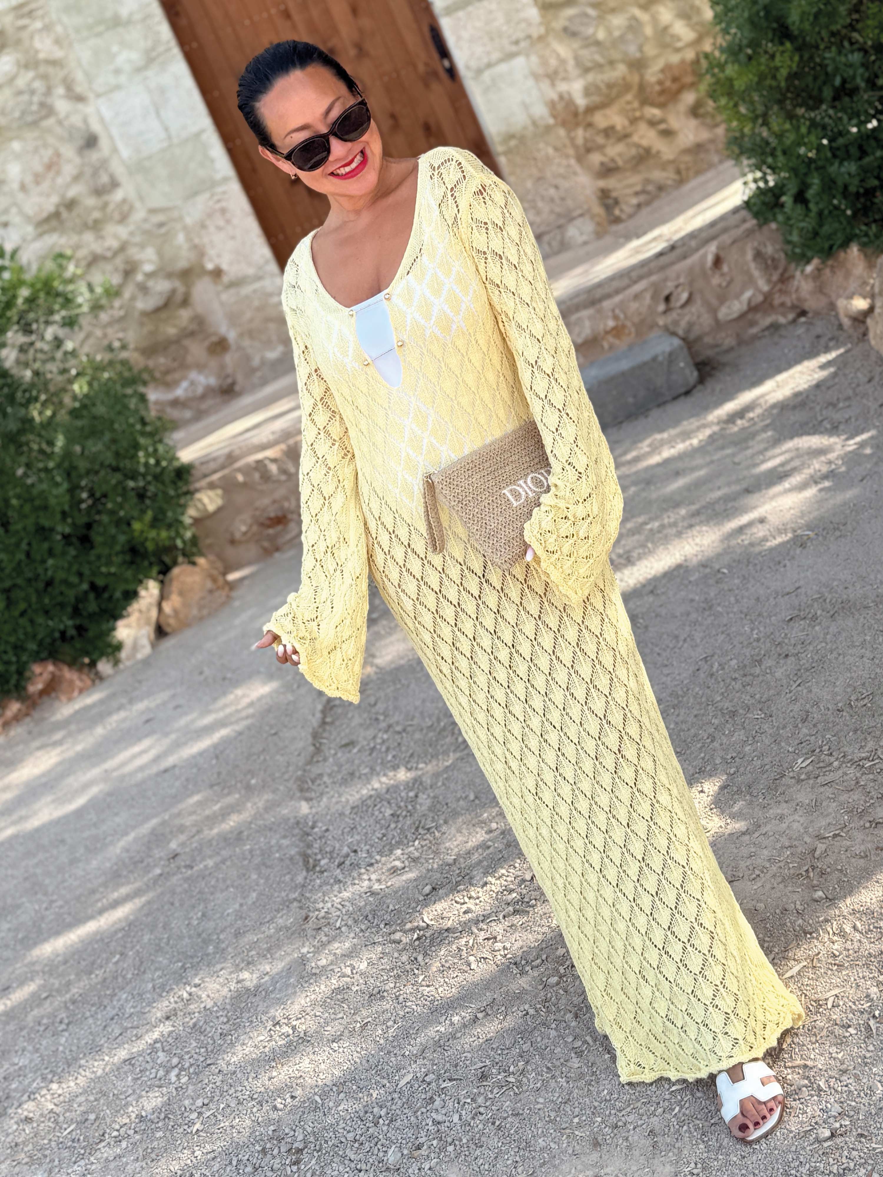 Häkel Beach Strickkleid - Lemon Häkel Beach Strickkleid - Lemon