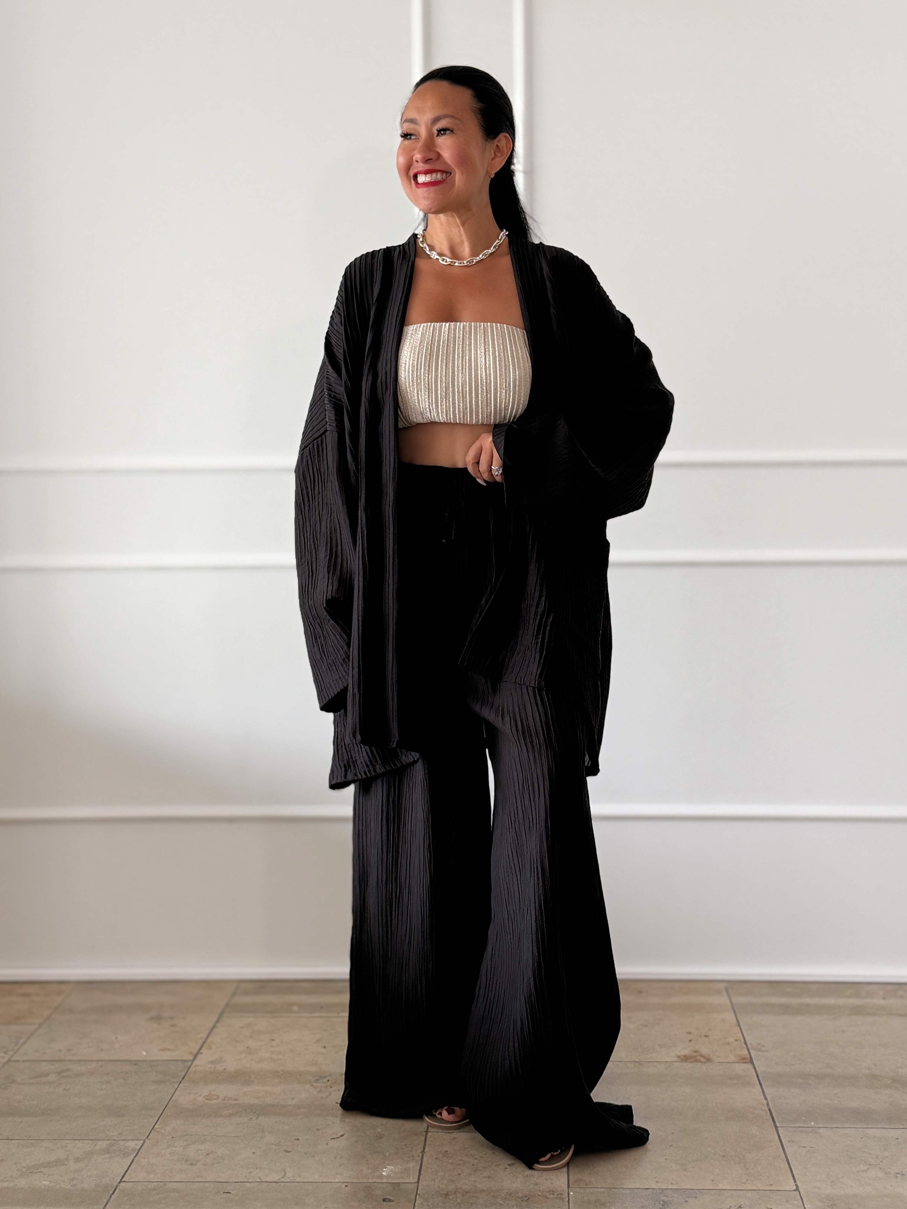 Wickel Kimono Jacke - NOA - Midnight Black Wickel Kimono Jacke - NOA - Midnight Black
