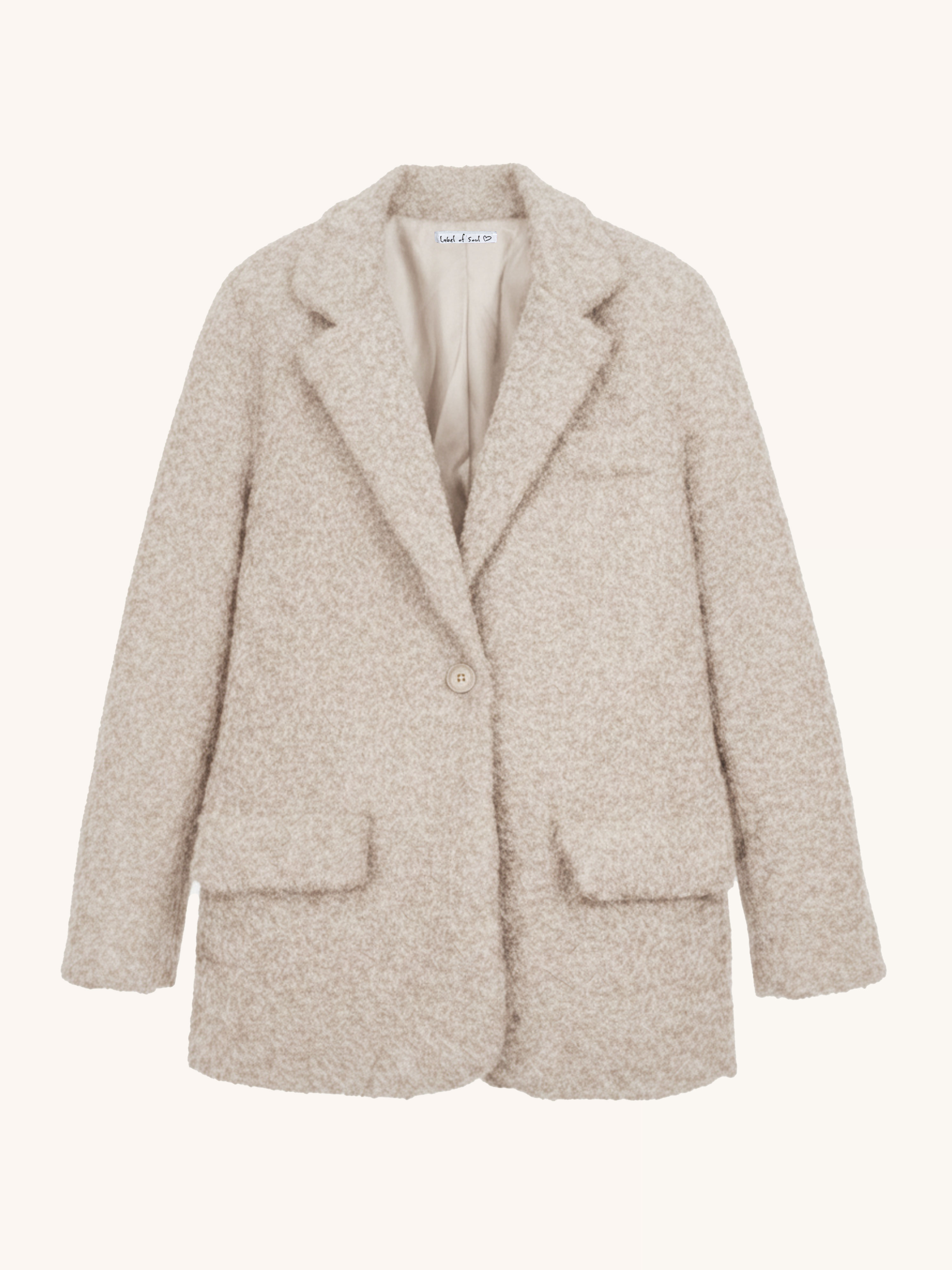 Oversize Bouclé Blazer HENRY - Oatmeal