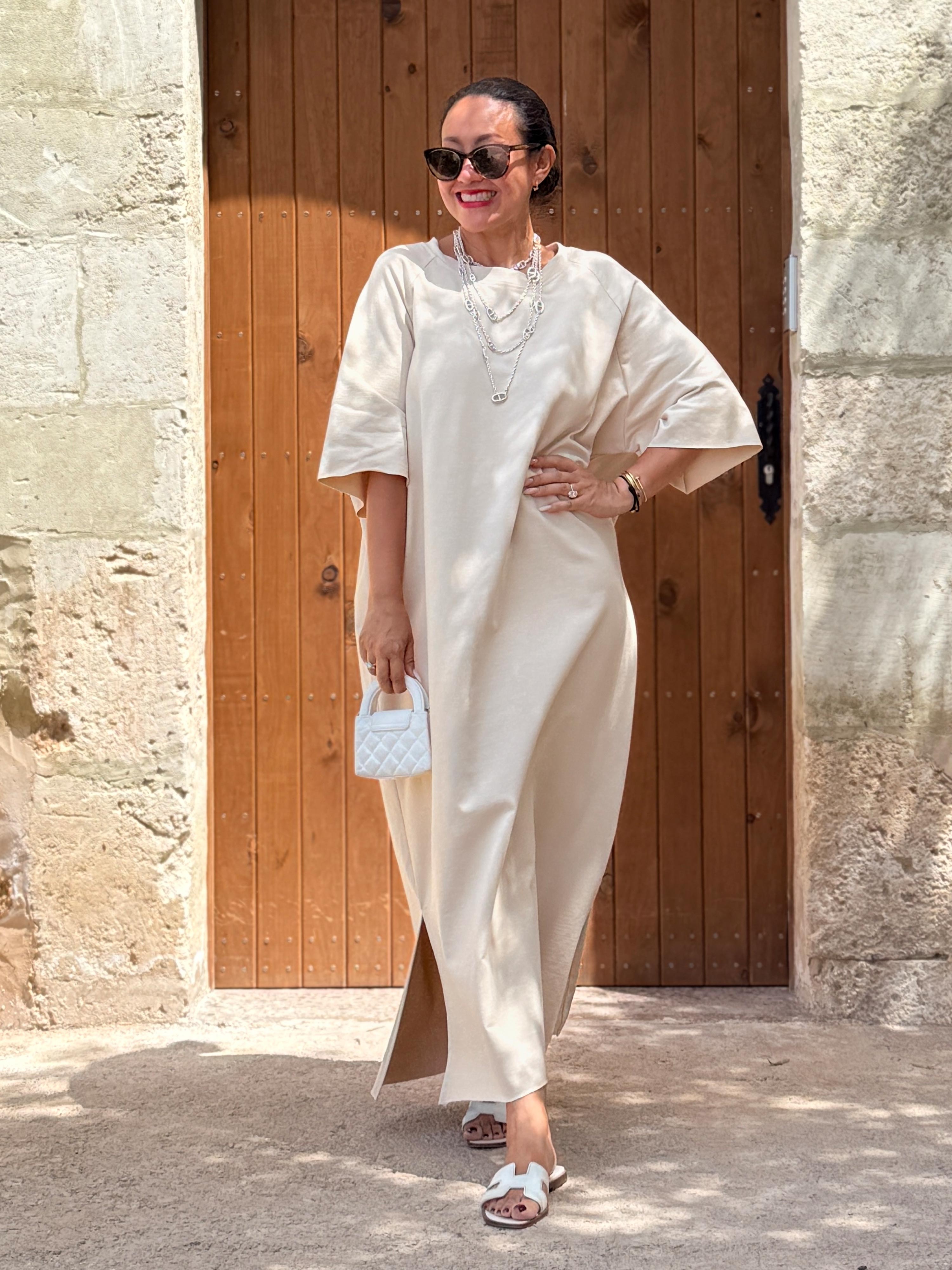 Oversize Sweatkleid - Almond