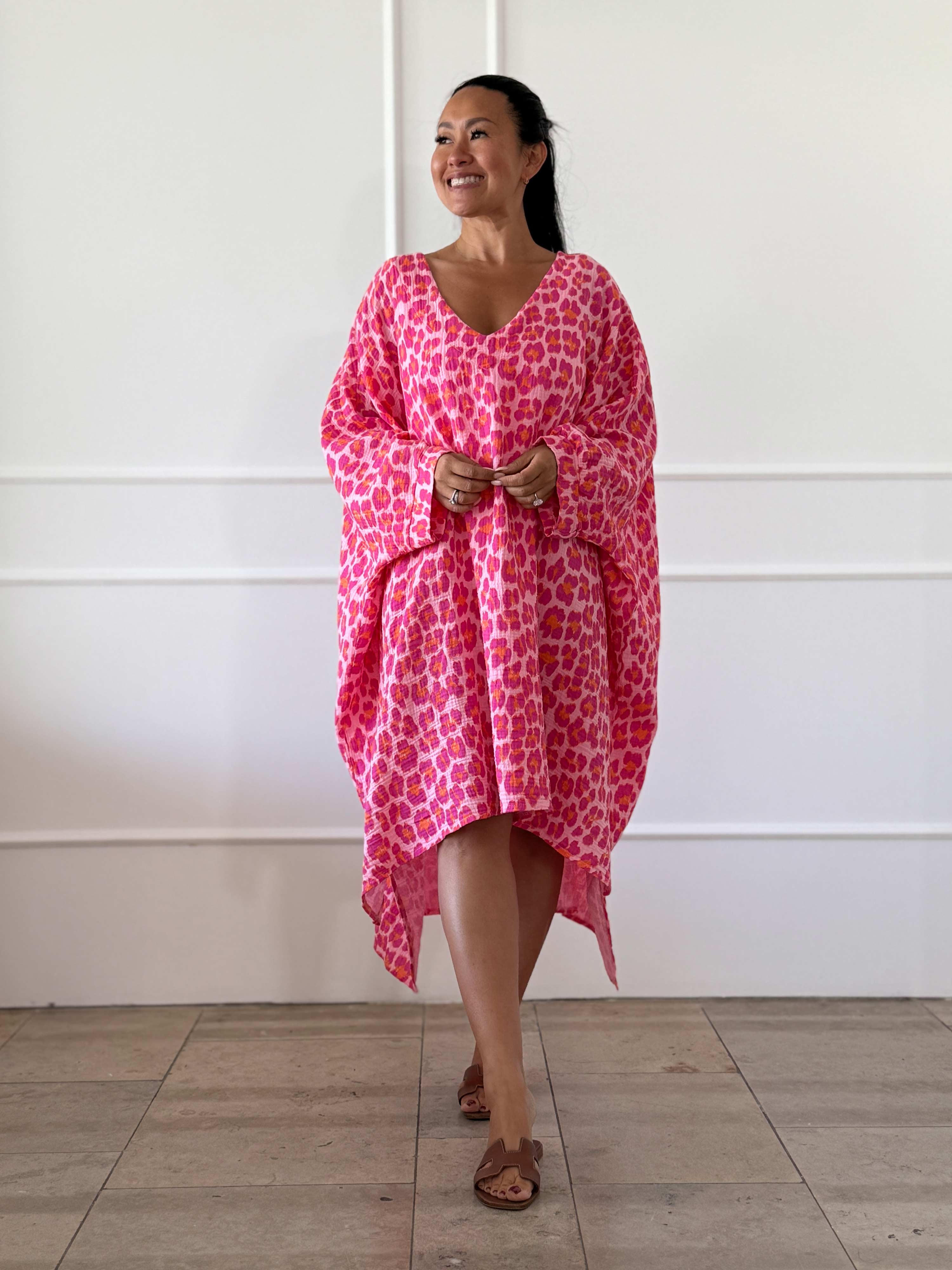 Oversize Musselin Blusen Poncho - Leo Juicy Oversize Musselin Blusen Poncho - Leo Juicy