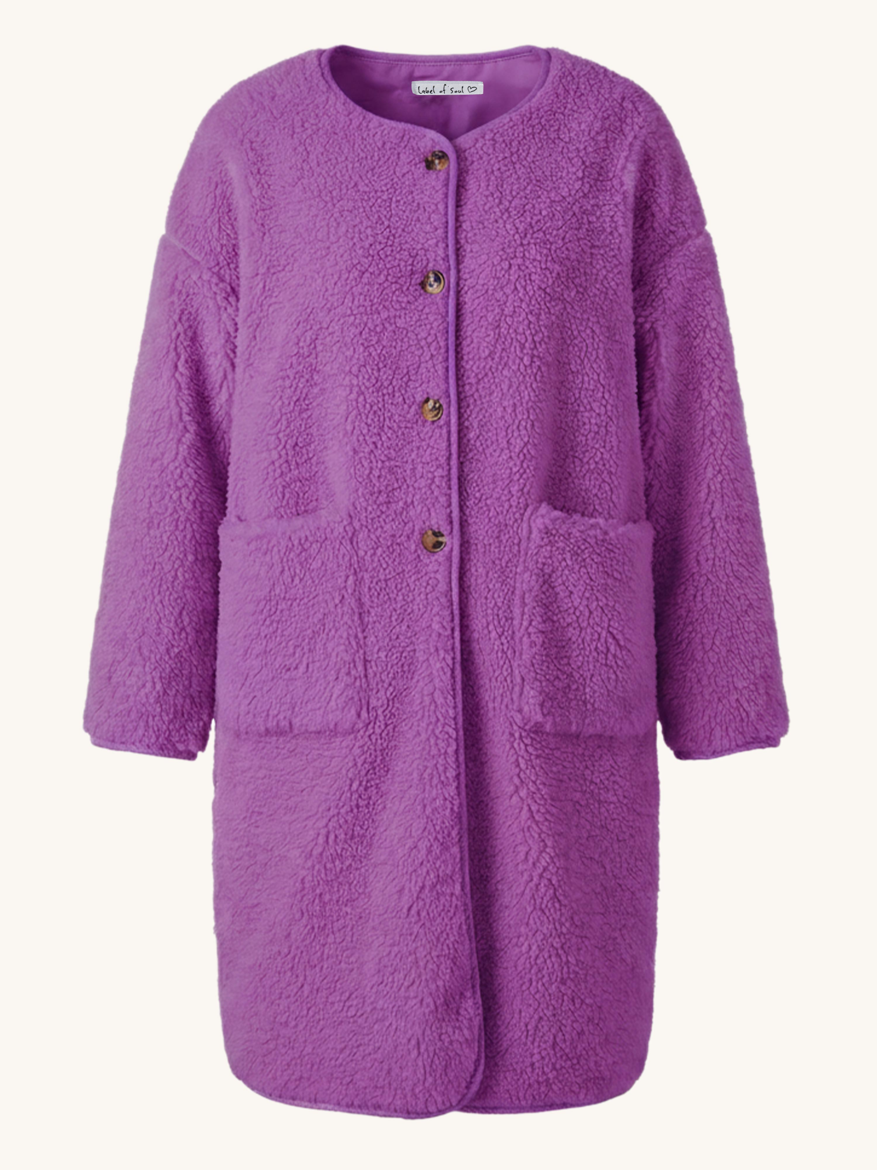 Teddylook Oversize Mantel - Lavendel