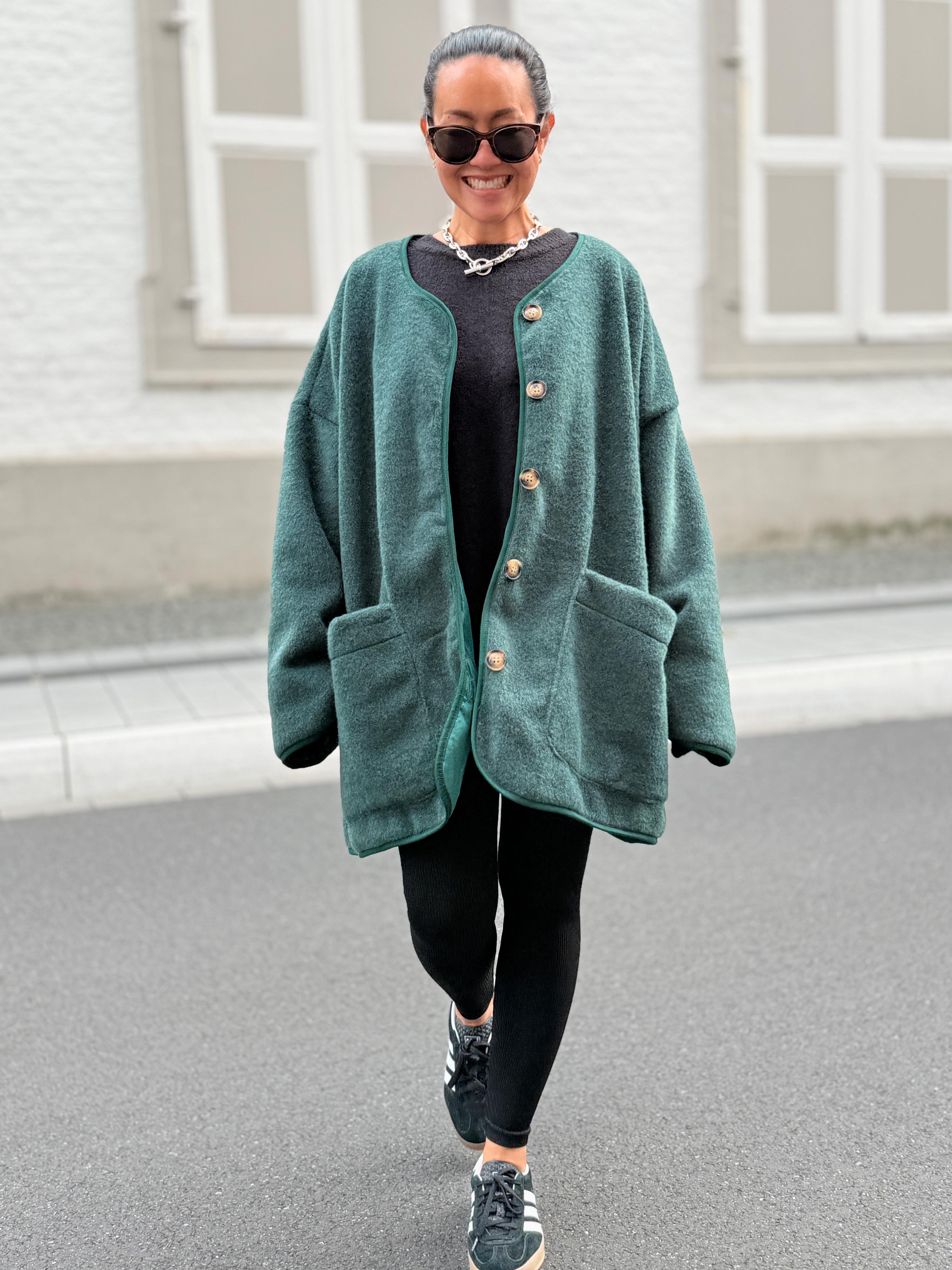 Oversize Jacke Button - SIGNATURE - Pine Oversize Jacke Button - SIGNATURE - Pine