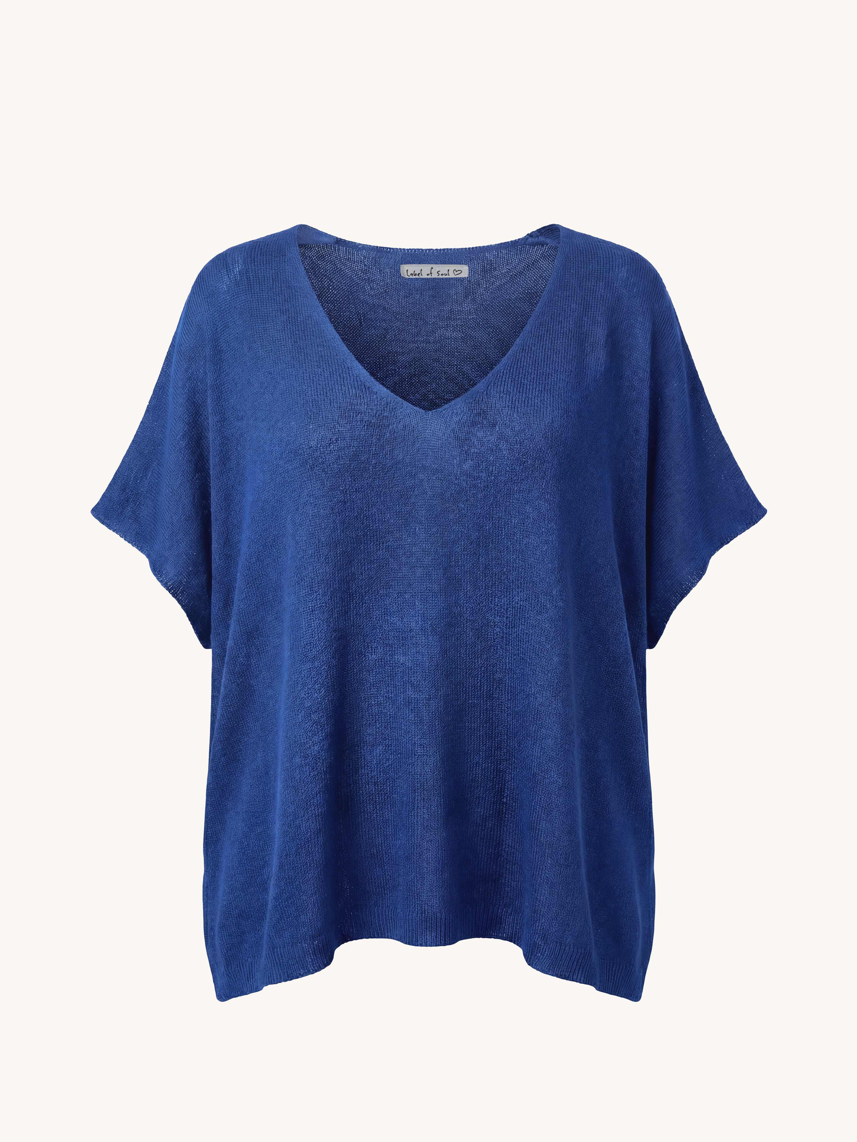 Ärmelloser SPRING Pullover mit V-Ausschnitt - Royalblau