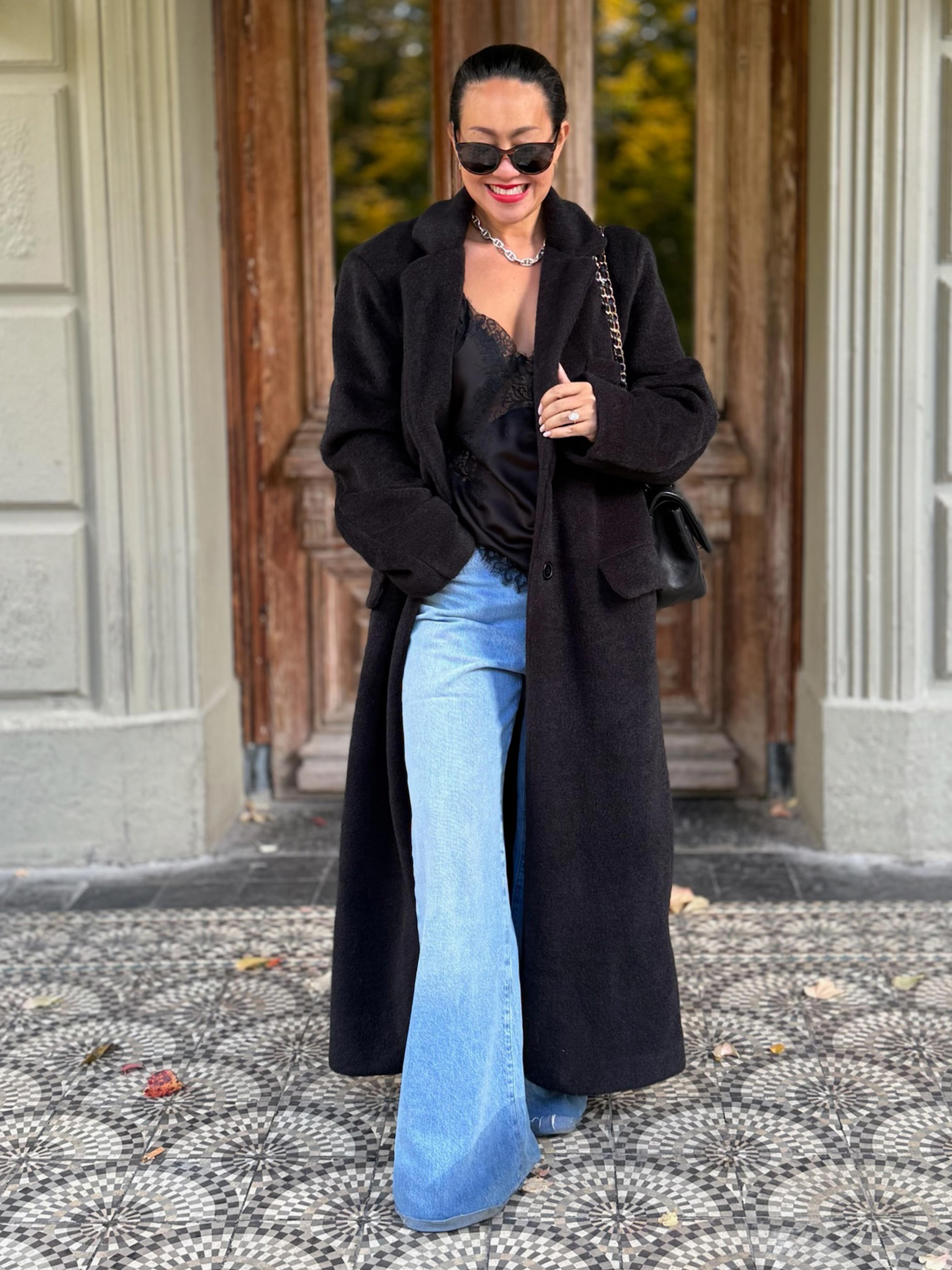 Oversize Blazer Mantel - SIGNATURE - Schwarz