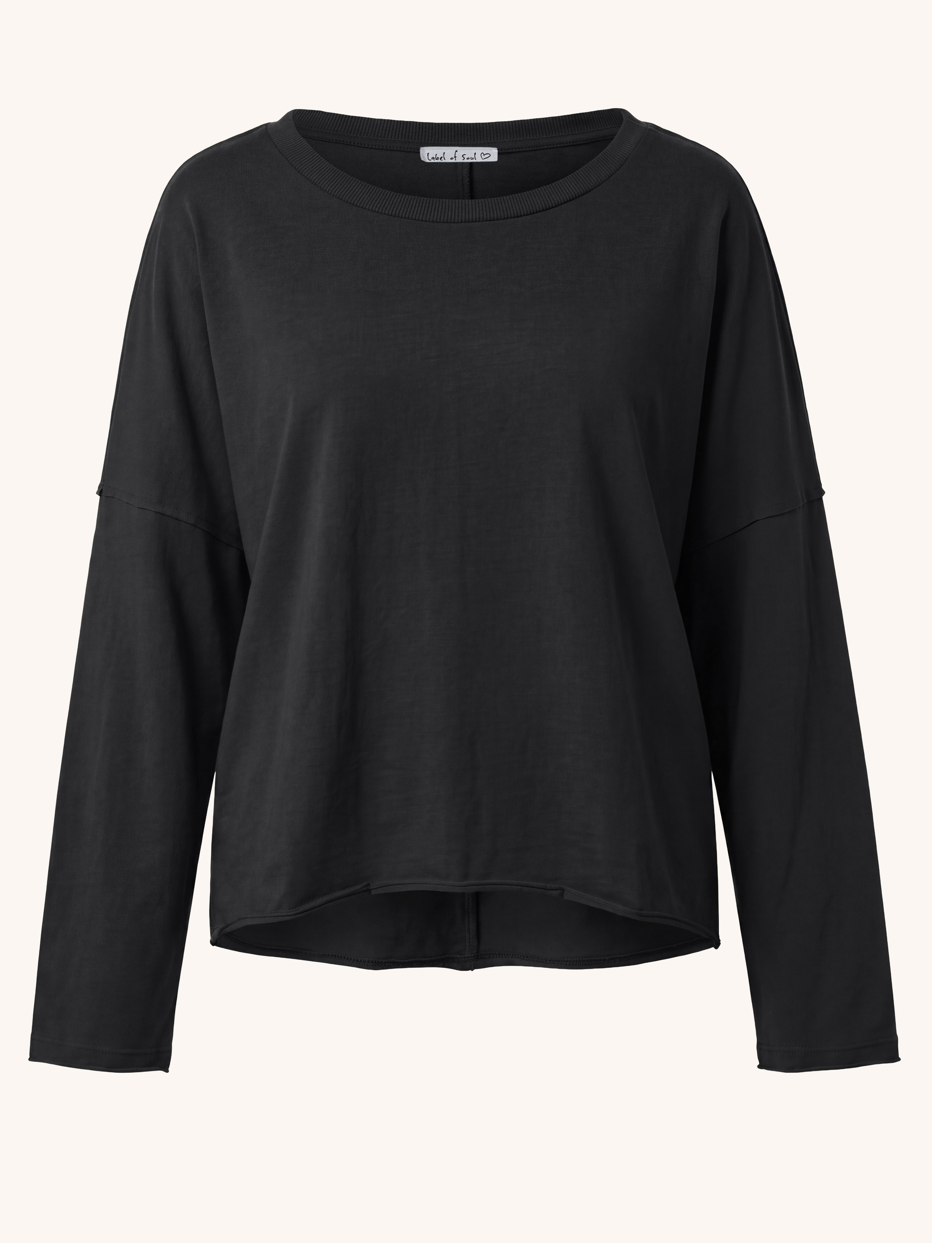 Basic Oversize Loungewear Shirt - Schwarz