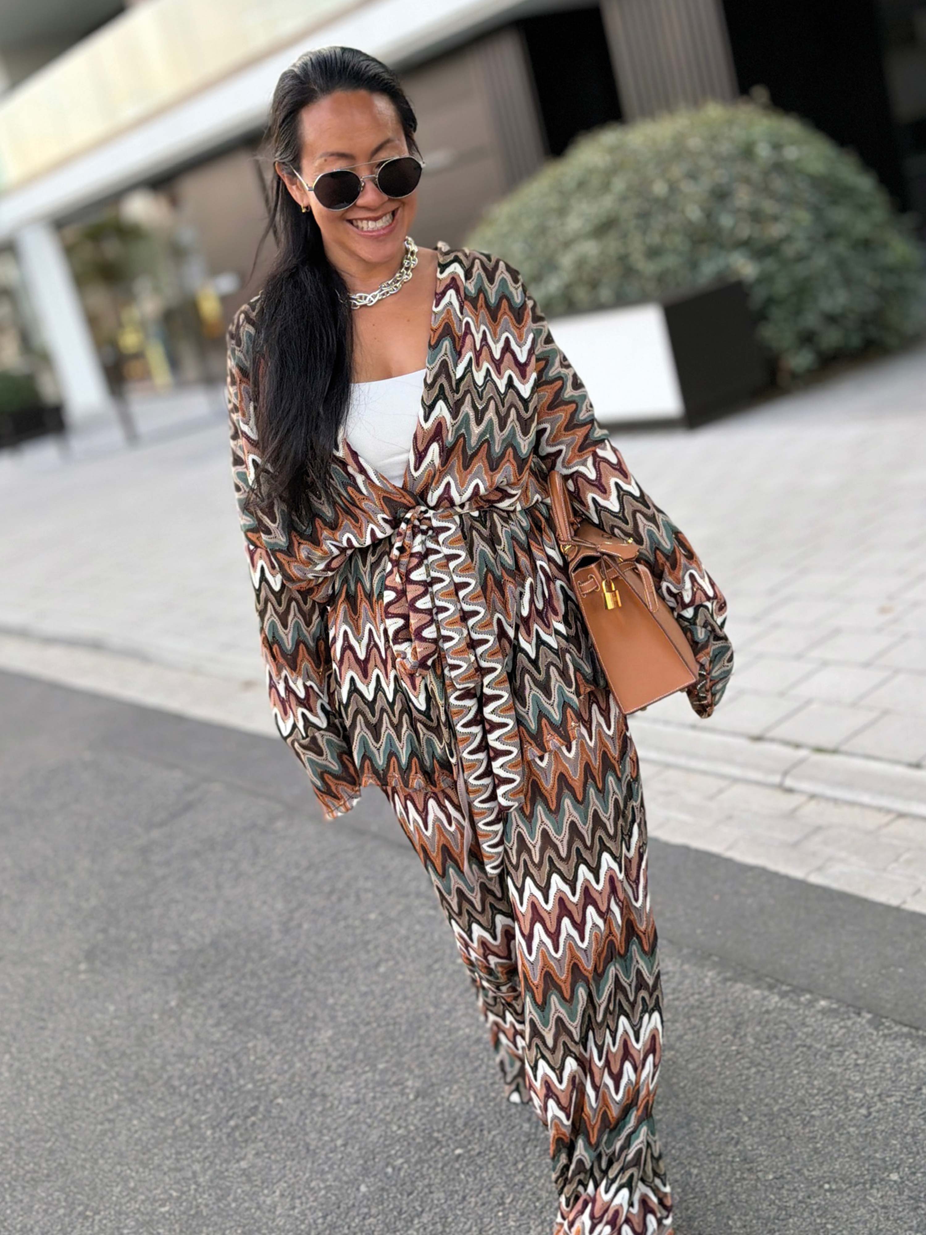 Palazzo Oversize Hose - IBIZA BREEZE - Schoko