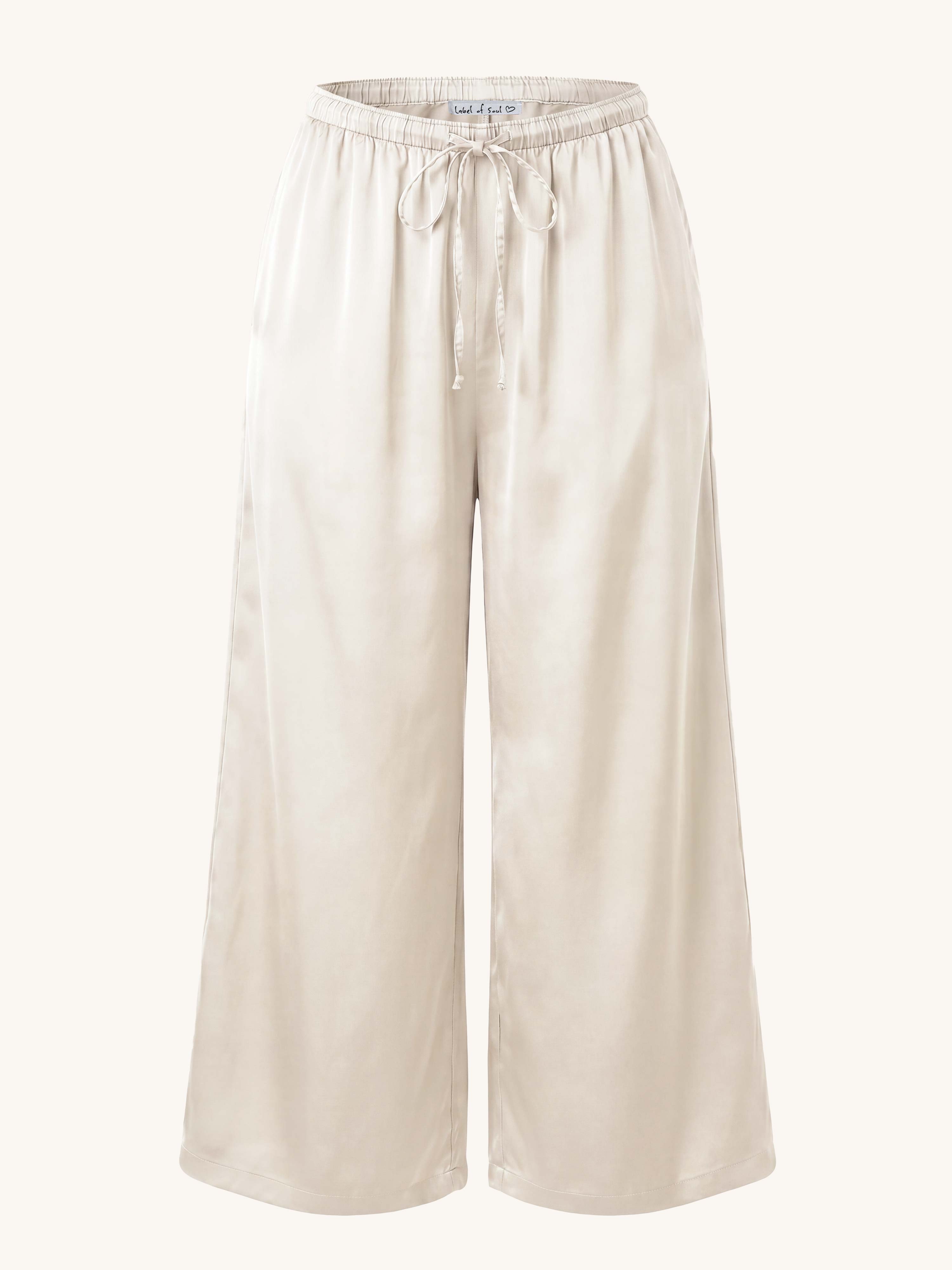 Viskose Palazzo Hose - ELEGANCE - Creme