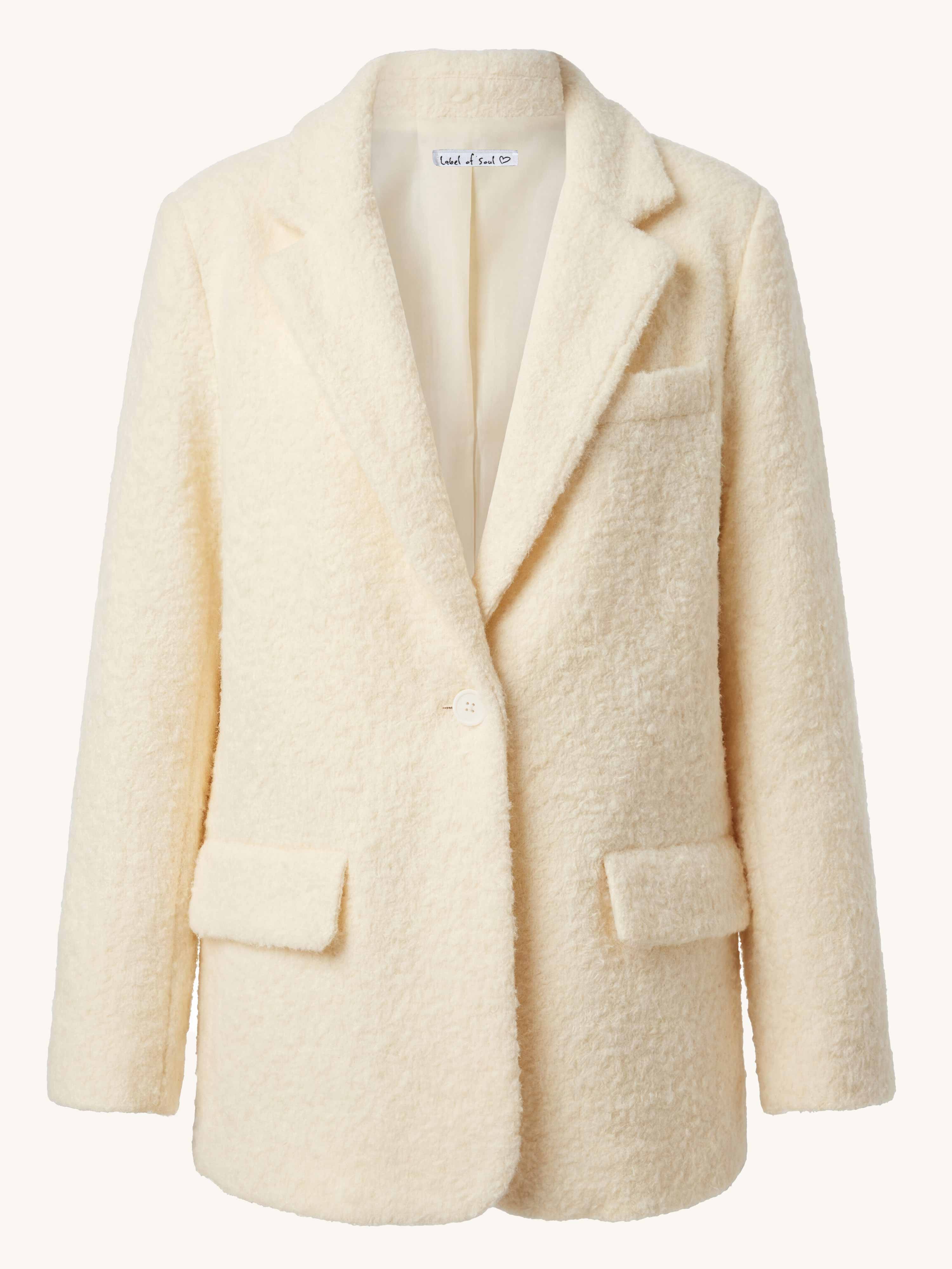 Oversize Bouclé Blazer HENRY - Vanille